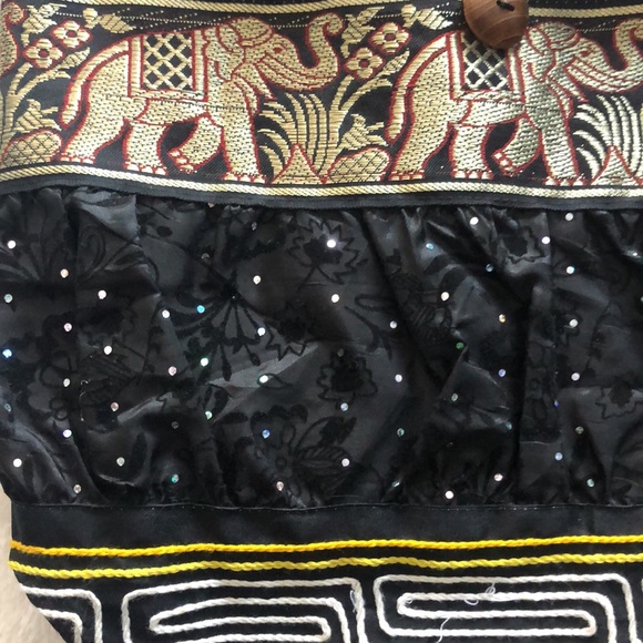 💜💜Hand stitched bohemian shoulder bag from India - Picture 2 of 2